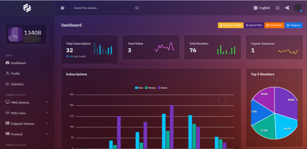 dino panel iptv reseller